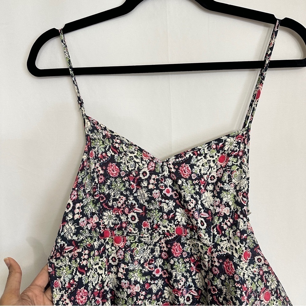 NWT Cinq A Sept Anthropologie Floral Print Layered Dress Tie Up Shacket sz 2 - Picture 10 of 16